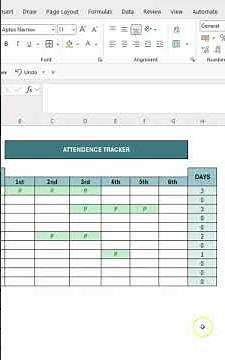How to Create a Smart Attendance Tracker in Excel || Conditional Formatting + COUNTIF Formula