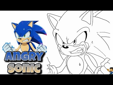 How to Draw ANGRY Sonic the Hedgehog #sonicdrawing #sonicthehedgehog #drawingvideo