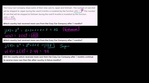 Comparing growth of exponential & quadratic models