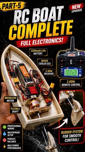 Rc boat 🚤 //#shorts #experimnent #diy #rcboat