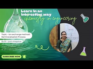 Ion exchange method/Demineralization Process/Dr. Jyoti Dhumale Shegokar/chemistry
