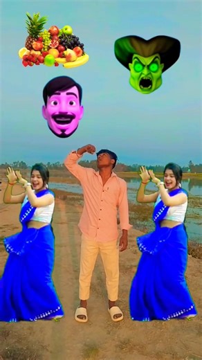 flying catching fruits, lychee, samosa, girl dance video &Me Correct VFX magic video #shorts