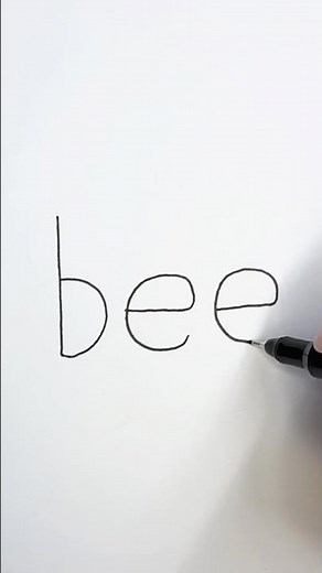 How To Draw A Cute Bee In 1 Minute