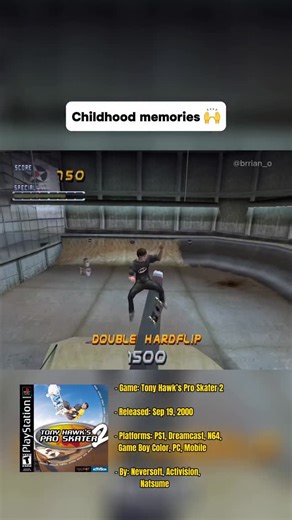 Brian on Instagram: "The good old days 🥲 Playing THPS 2 back in the day was one of the best feelings! . . This gameplay was played by me @brrian_o Follow me for more of my gameplay videos! . . #fyp #foryoupage #retro #retrogaming #playstation #ps1 #nintendo #n64 #sega #nostalgia #memories #tonyhawk #thps #skate #tagafriend #daily #explorepage #videogames #gamer #gaming #games"