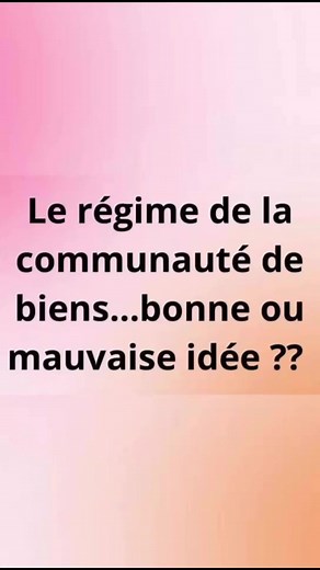 Selon l’article 393 du code de la famille, à la dissolution du régime...
