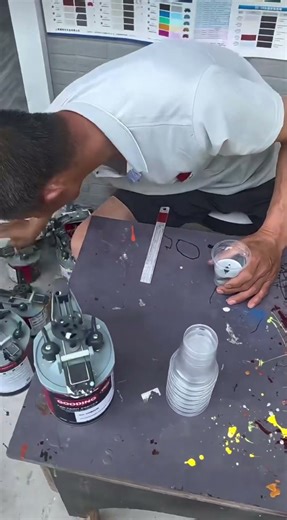 Matching Old Car Paint with New Mix#carpaint #colormatch #paintmixing #workshop