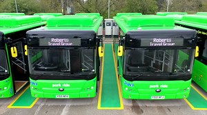 2.5K views · 42 reactions | And they're off! #Leicester's brand new zero-emission electric buses are now operating on all three of the city's Park&Ride routes Powered by 100% renewable energy, they’re quick, quiet and clean – and a return fare is just £3 per car. More details: bit.ly/3vcUT2T | Leicester City Council | Facebook