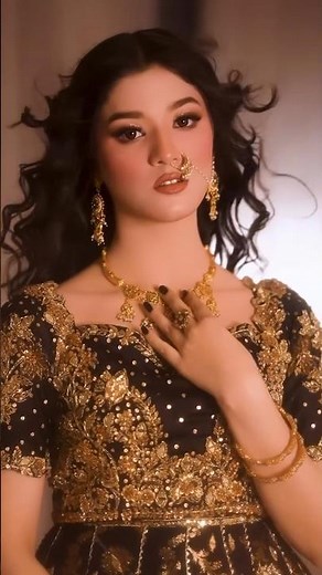 Trending Black & Gold Bridal Glam ✨ | Royal Wedding Look 2026 👑 #trending ##youtubeshorts #foryou