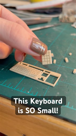 Tiny keyboard in the making. #miniaturekeyboard #minicomputer
