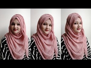Everyday Formal Hijab Style with crinkle Hijab (2020)||Step by Step|| Tahmina Shova❤