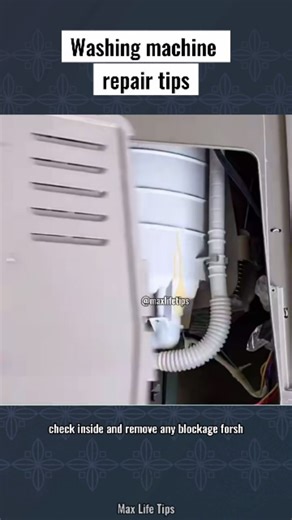 Max Life Tips on Instagram: "Washing Machine Repair Hacks 🛠✨ Easy and practical tips to fix common problems at home — save money and solve it yourself! #WashingMachineRepair #RepairTips #ApplianceFix #HomeRepairHacks #TryItOut🔥"