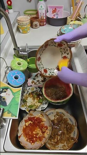 Satisfying Chinese Woman Washing Dishes | Relaxing Kitchen Cleaning ASMR 😲🤩 #dishwashing #satisfying