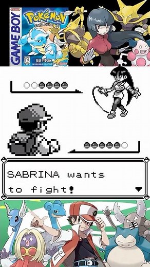 POKEMON BLUE - Gym Leader SABRINA (Full Gym Battle) Game Boy Gameplay