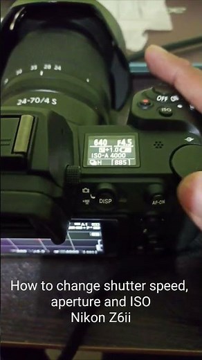 How to change Shutter speed, aperture and iso in Nikon cameras under 60 secs #nikon