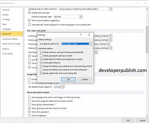 Smart Cut and Paste Feature in Microsoft Word - DeveloperPublish