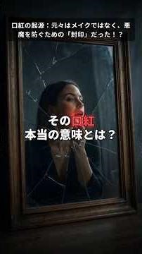 口紅の起源：元々はメイクではなく、悪魔を防ぐための「封印」だった！？