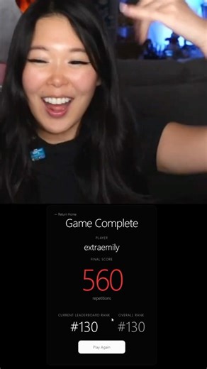 ExtraEmily set the record for 67 speed test