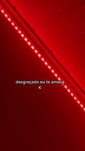 Close-Up of Red LED Strip Light with Emotional Overlay