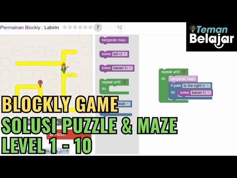 Blockly Games Tutorial, Blockly Games Puzzle & Maze Level 1-10 Answer Solution Complete