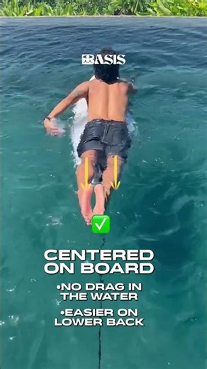 Surf tip: The correct leg position when paddling