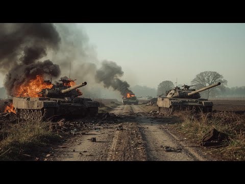 15 Minutes Ago! Russia Ambushes 12 LEOPARD 2A6 Tanks Attempting to Cross the Border!