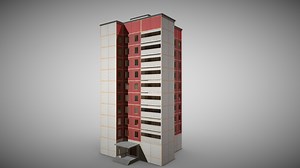 Soviet Panel House (Свечка) - Download Free 3D model by onedev46