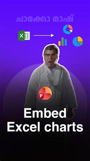 Excel Charts to PowerPoint | Keep Charts Editable - ചാക്കോ മാഷ്