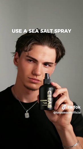Middle Part Hairstyle Tutorial: Sea Salt Spray & Slick Back Tips