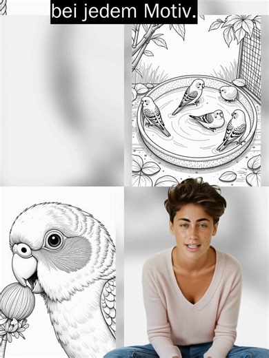 Zauber der Wellensittiche - Malbuch amazon: https://www.amazon.de/stores/Professore-Coolore/author/B0DTZ3W338 links in bio or search for PROFESSORE COOLORE COLORING BOOKS on amazon suche auf amazon nach PROFESSORE COOLORE MALBÜCHERN Dieses Ausmalbuch lädt Jung und Alt gleichermaßen dazu ein, die zarten, verspielten Wellensittiche mit eigenen Farben zum Leben zu erwecken. Egal ob für entspannende Nachmittage, kreative Auszeiten oder als einzigartiges Geschenk – dieses Malbuch wird dich begeistern