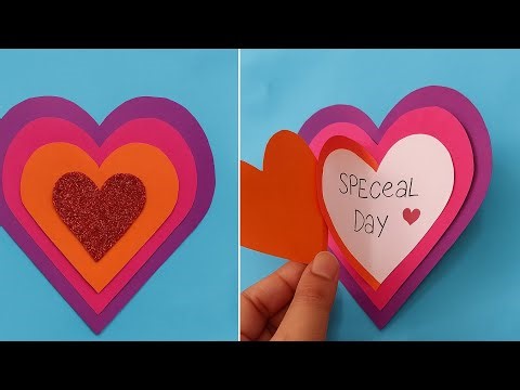 💖 DIY Love Shaped Card | Step-by-Step Paper Craft Tutorial