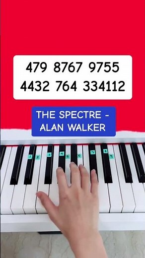 The Spectre - Alan Walker (Piano Tutorial) #thespectre #alanwalkerthespectre #smurfcat #pianoshorts