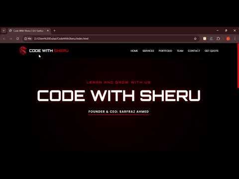Company Website Design | HTML Tailwind CSS JavaScript Project (Code With Sheru) #webdevelopment
