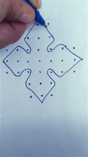 small kolam for beginners #shorts