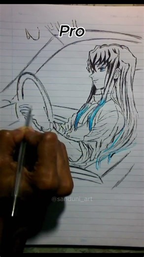 Muichiro Easy vs Pro 🔥 | Speed Drawing Comparison