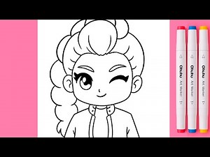 How to Draw Rumi 🎤✨ | Kpop Demon Hunter Easy Step by Step Drawing