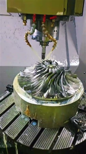 Machining the Toughest Metal: TC4 Titanium Impeller 🔩 #HowItsMade #CNCWorkshop #TitaniumImpeller