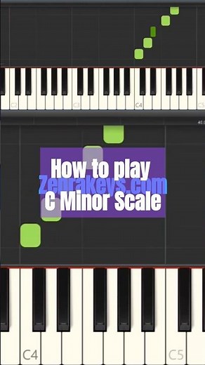 How to play C Minor Scale piano music tutorial