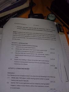 LIFE ORIENTATION/GRADE 12 - 2025 PROJECTThis project comprise... | Filo