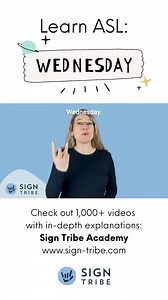 🤟🏼 Learn how to sign "WEDNESDAY" in American Sign Language! Sign Tribe Academy offers ASL courses designed to support communication for autistic and disabled individuals. We teach American Sign Language to empower and enhance interaction, making communication accessible and inclusive for everyone. Join us today! 🤟🏼 If you or someone you know would like to learn American Sign Language this year, check out Sign Tribe Academy! We offer individual and group memberships to fit your learning needs