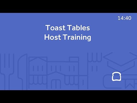Toast Tables Host Training