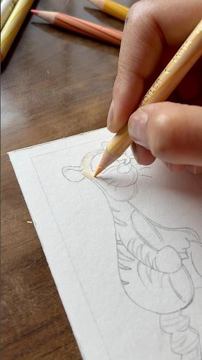 Tigger Drawing : Winnie the Pooh / Colour Pencil / Mic Arts / How to Draw / Sketch / Colouring / Art
