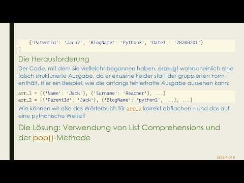 Wie man verschachtelte Wörterbücher in Python „flacht“