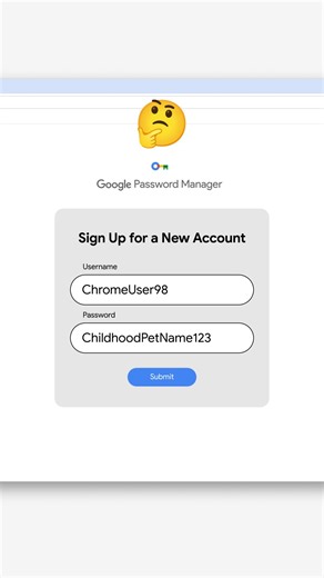 POV: Password Manager in Chrome making a last ditch attempt to help you pick a stronger password. 💪 | Google Chrome