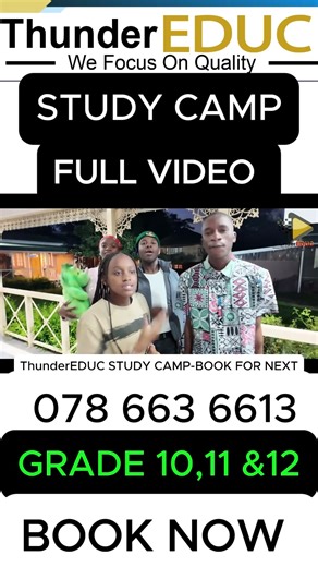 THUNDEREDUC STUDY CAMP 2025 GRADE 10, 11 & 12 BY M SAIDI, SEPTEMBER CAMP LOADING#THUNDEREDUC #educational #funny (9)