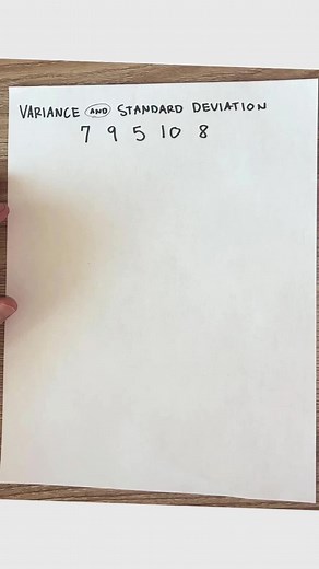 Calculating Variance and Standard Deviation in 40 Seconds