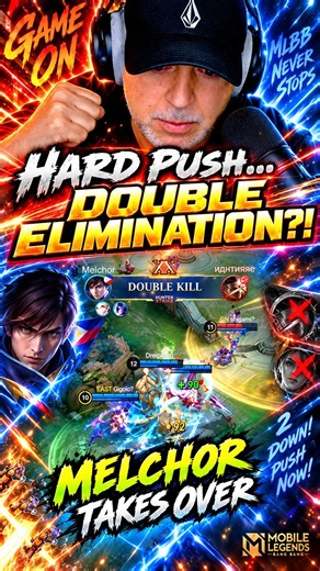 Melchor Takes Over the Team Clash 😳 | MLBB or Hard Push → Double Elimination 😳 | MLBB
