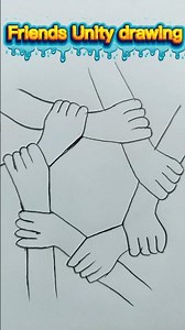 Unity Drawing | Simple Pencil Sketch of Holding Hands for Beginners #trending #drawing#shorts #video