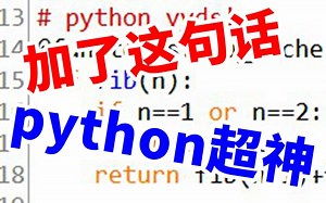 【黑科技】加上这么一句话，python立刻无敌！