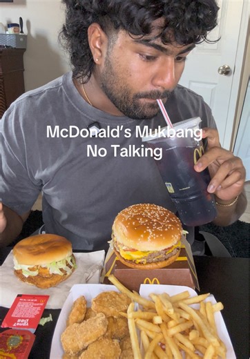 McDonald’s Mukbang 🍔🍟 Tried their new hot honey sauce and lowkey it’s really good but not better than sweet and sour idk if any sauce can top that one fr 😂 Make sure to follow if you haven’t already because I upload new videos daily! ❤️ #mcdonalds #mukbang #asmr #mukbangasmr #notalkingasmr