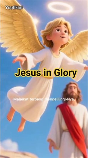 Jesus in Glory | Angels Flying Through the Clouds